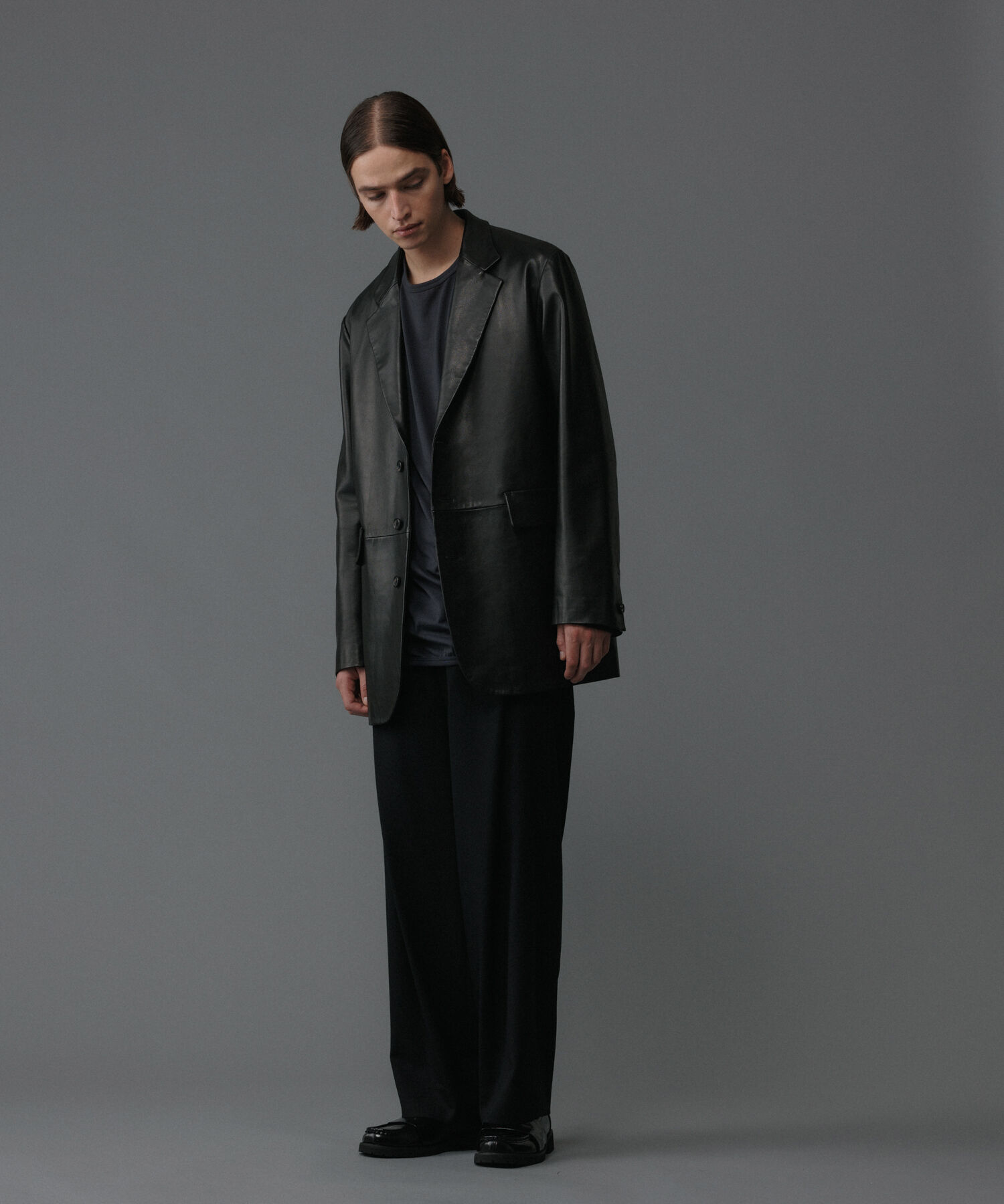 ADAM ET ROPE'「フロントプリーツ ワイド ストレート パンツ / UNISEX」|スラックス|