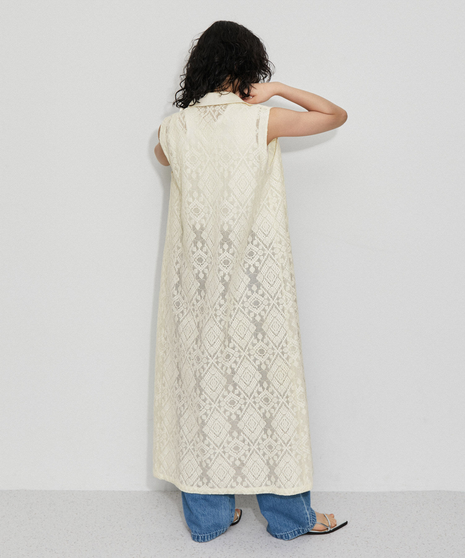 ADAM ET ROPE'「オープンカラーレースワンピース」|その他|