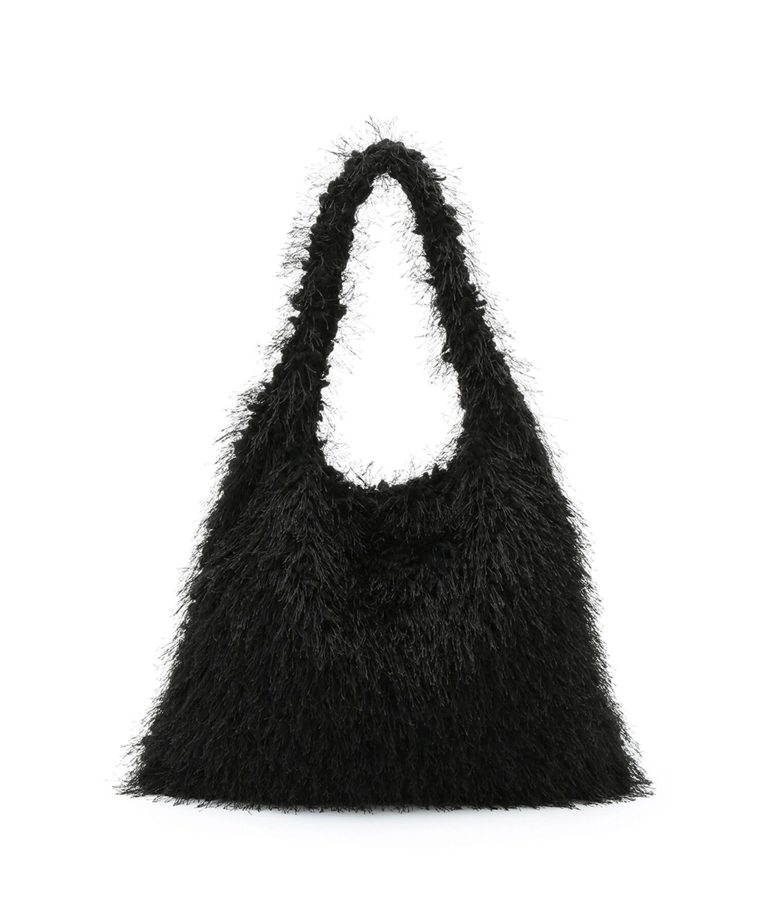 ADAM ET ROPE'「【サステナブル】フリンジファーワンハンドルバッグ」|ハンドバッグ|