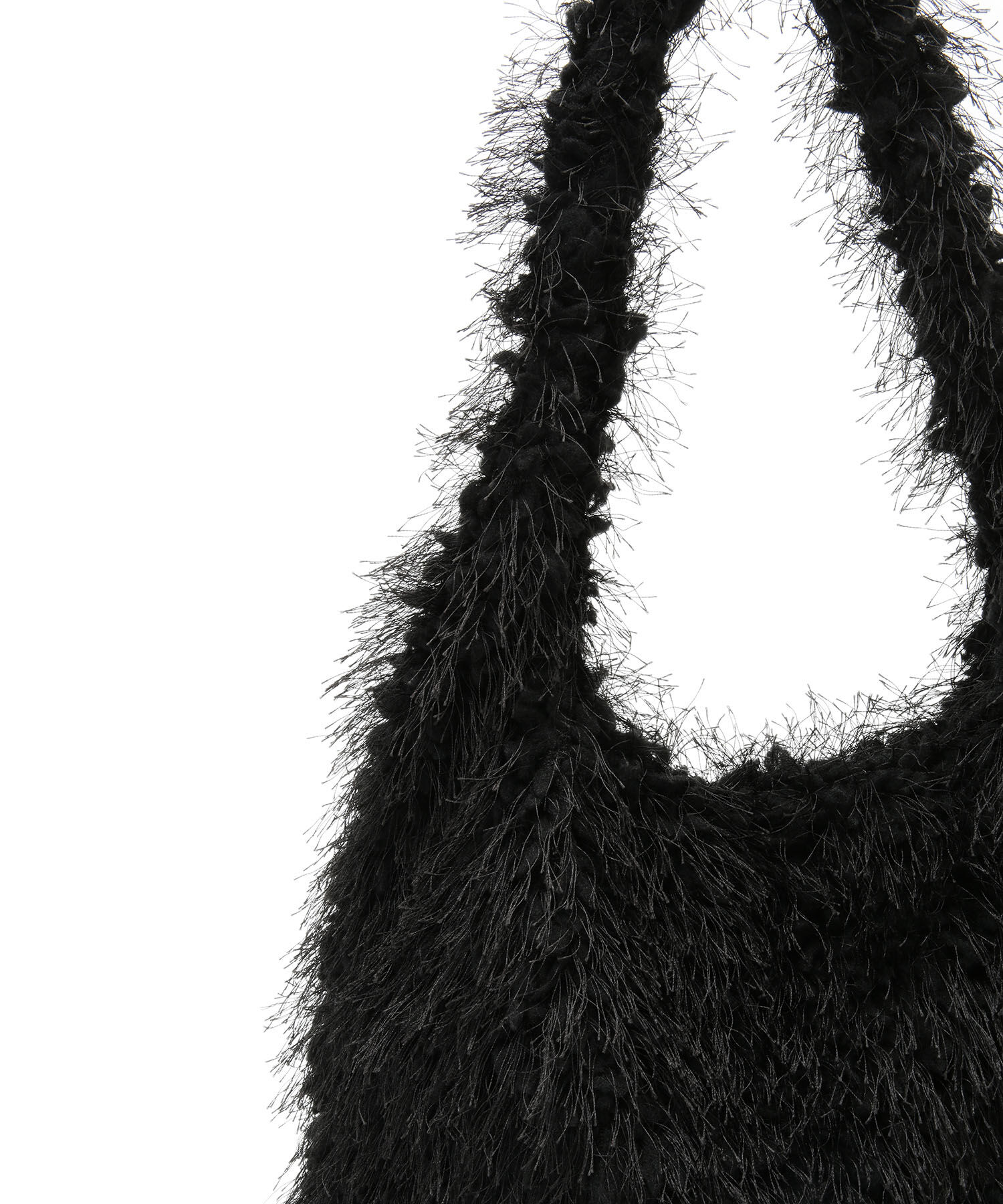 ADAM ET ROPE'「【サステナブル】フリンジファーワンハンドルバッグ」|ハンドバッグ|