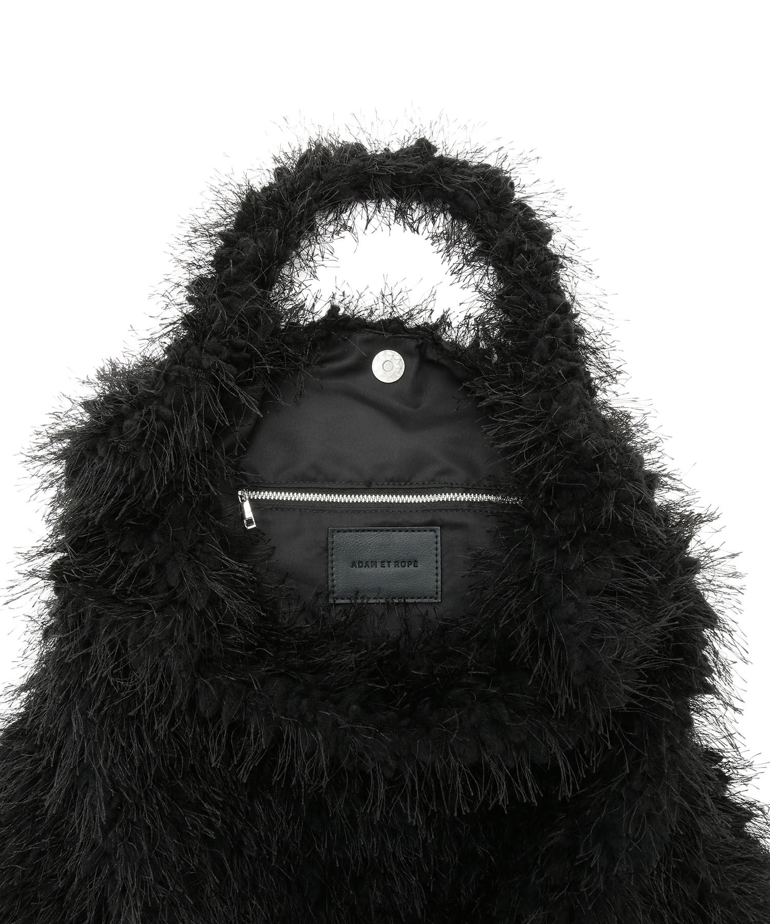 ADAM ET ROPE'「【サステナブル】フリンジファーワンハンドルバッグ」|ハンドバッグ|