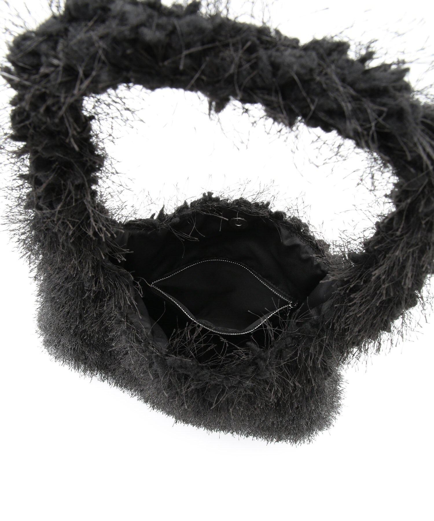 ADAM ET ROPE'「【サステナブル】フリンジファーワンハンドルバッグ」|ハンドバッグ|