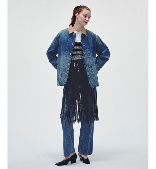 ADAM ET ROPE'「フリンジニットスカート」|スカート|