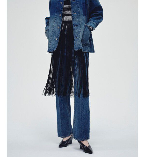 ADAM ET ROPE'「フリンジニットスカート」|スカート|