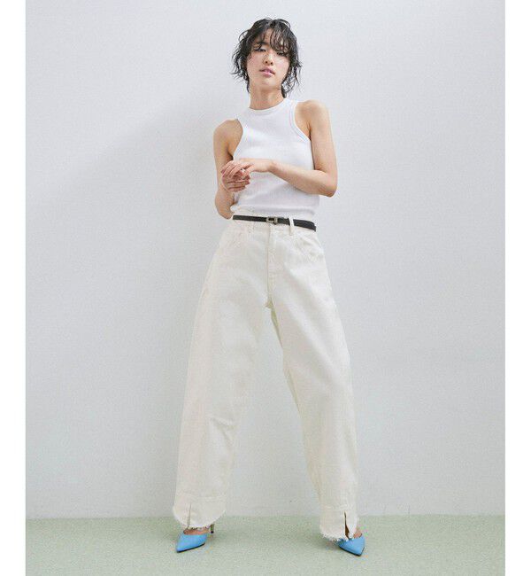 ADAM ET ROPE'「【サステナブル】ルーズフィットアジャストデニム」|デニム|