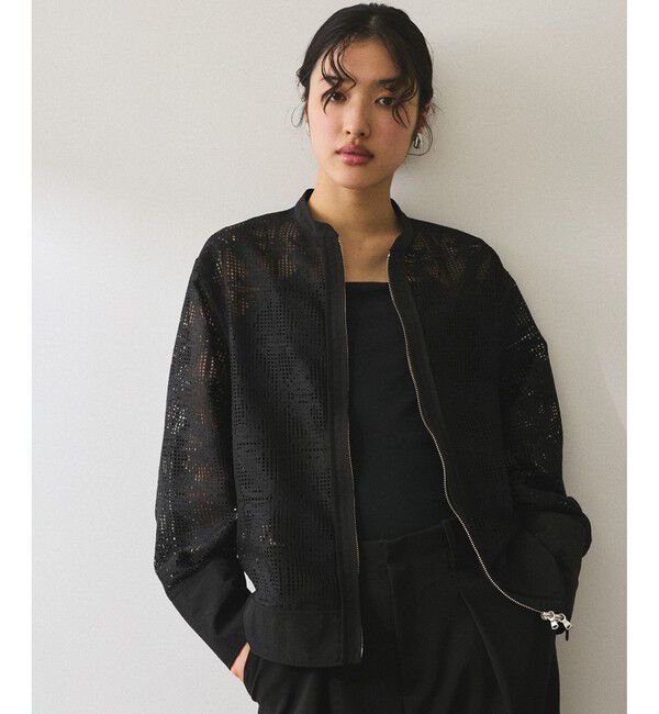 ADAM ET ROPE'「エンブロイダリーメッシュシャツ」|シャツ・ブラウス|