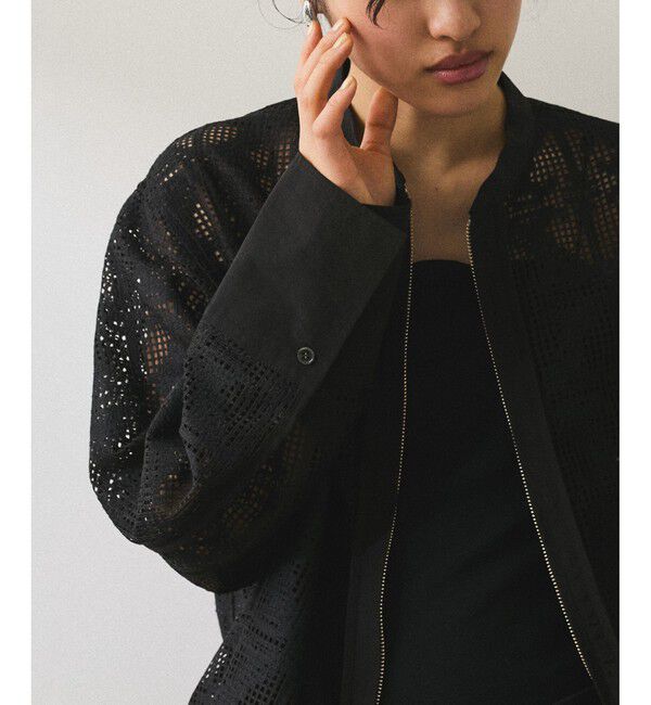 ADAM ET ROPE'「エンブロイダリーメッシュシャツ」|シャツ・ブラウス|