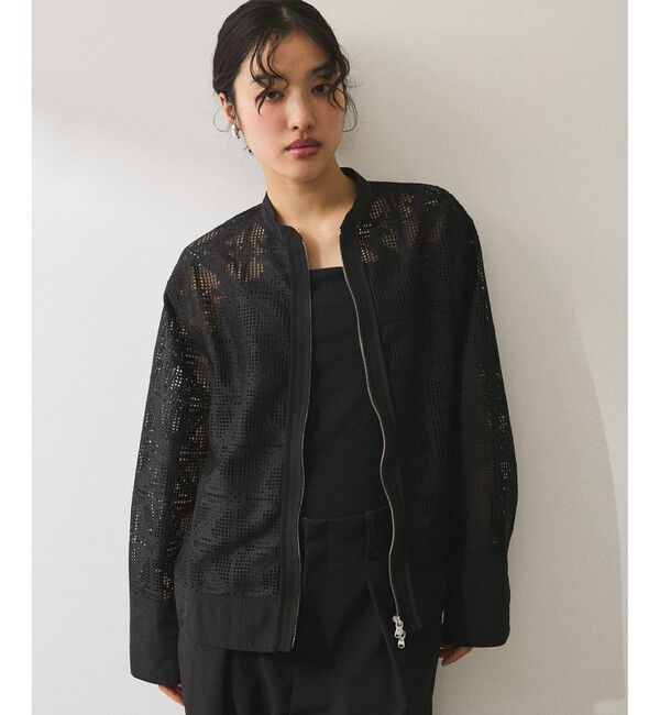 ADAM ET ROPE'「エンブロイダリーメッシュシャツ」|シャツ・ブラウス|