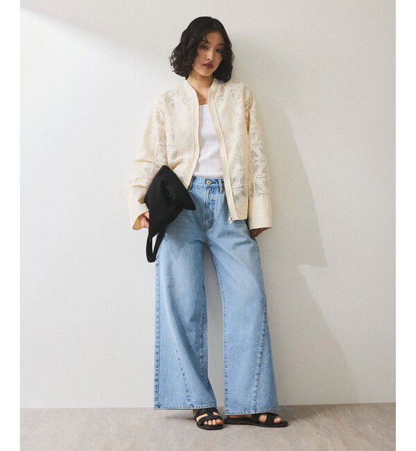 ADAM ET ROPE'「エンブロイダリーメッシュシャツ」|シャツ・ブラウス|