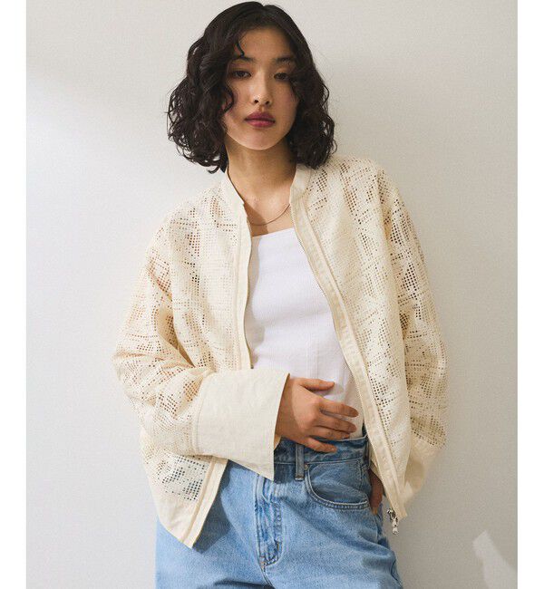 ADAM ET ROPE'「エンブロイダリーメッシュシャツ」|シャツ・ブラウス|