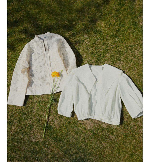 ADAM ET ROPE'「エンブロイダリーメッシュシャツ」|シャツ・ブラウス|