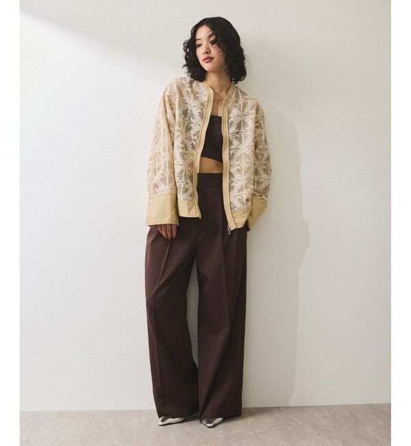 ADAM ET ROPE'「エンブロイダリーメッシュシャツ」|シャツ・ブラウス|