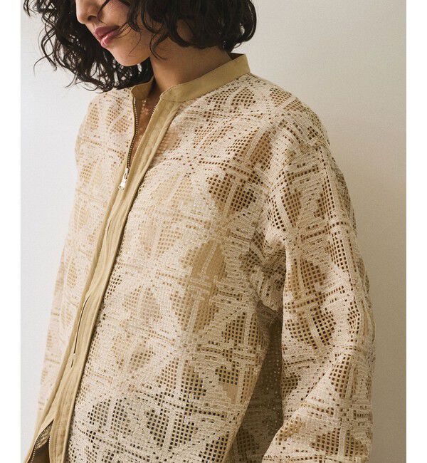 ADAM ET ROPE'「エンブロイダリーメッシュシャツ」|シャツ・ブラウス|