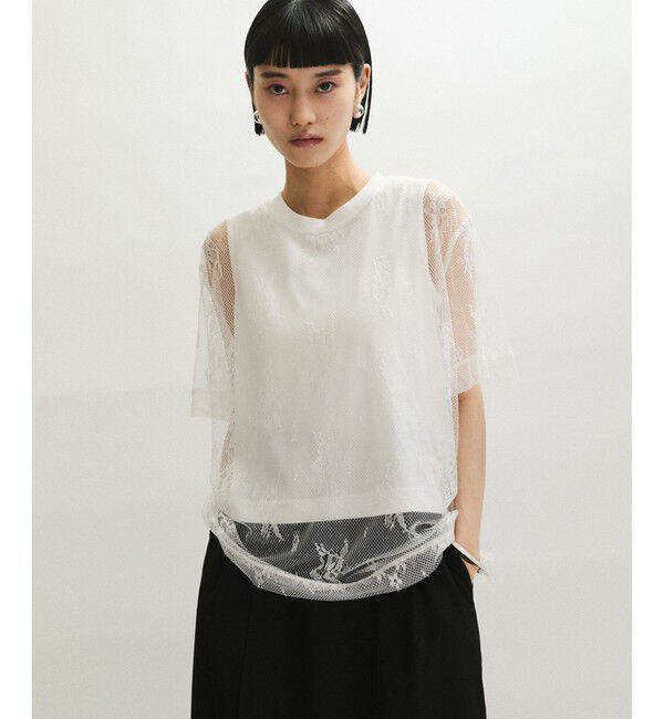 ADAM ET ROPE'「レースTEE」|Tシャツ・カットソー|