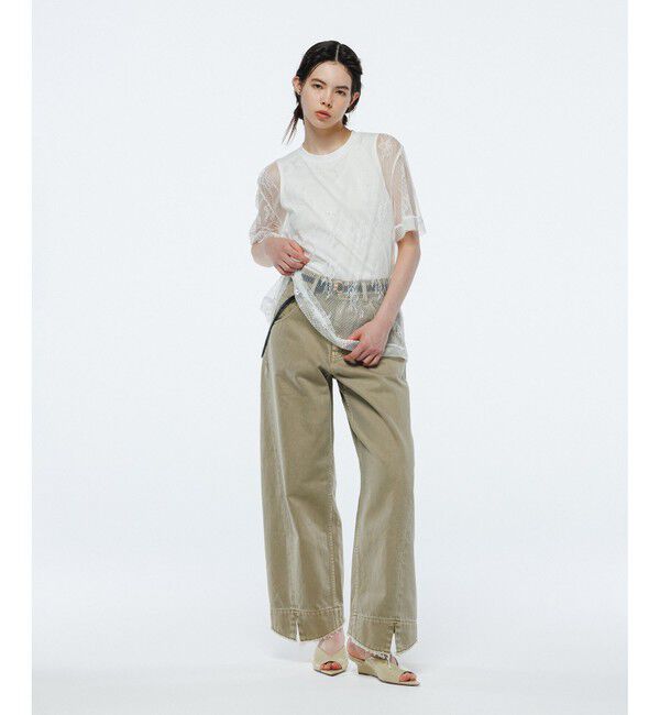 ADAM ET ROPE'「レースTEE」|Tシャツ・カットソー|