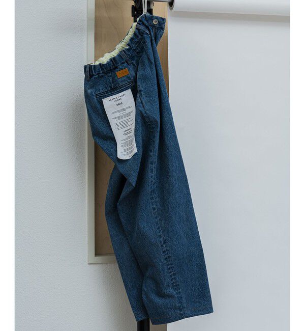 ADAM ET ROPE'「ワイド イージー ブリーチ デニムパンツ / ADAM ET ROPE' JEANS -GRID-」|デニム|ブルー系(45)