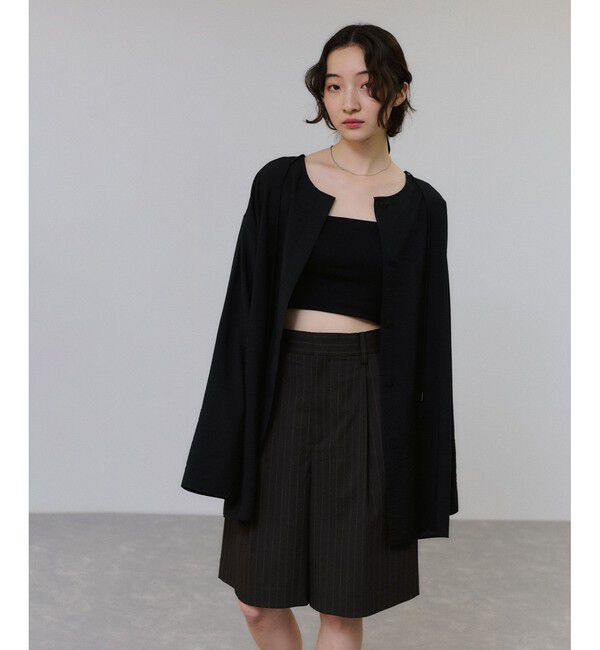 ADAM ET ROPE'「リネン2WAYブラウス」|シャツ・ブラウス|