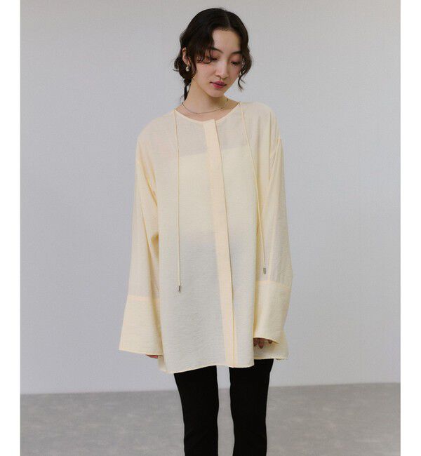 ADAM ET ROPE'「リネン2WAYブラウス」|シャツ・ブラウス|