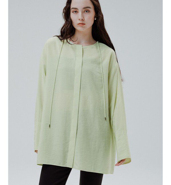 ADAM ET ROPE'「リネン2WAYブラウス」|シャツ・ブラウス|