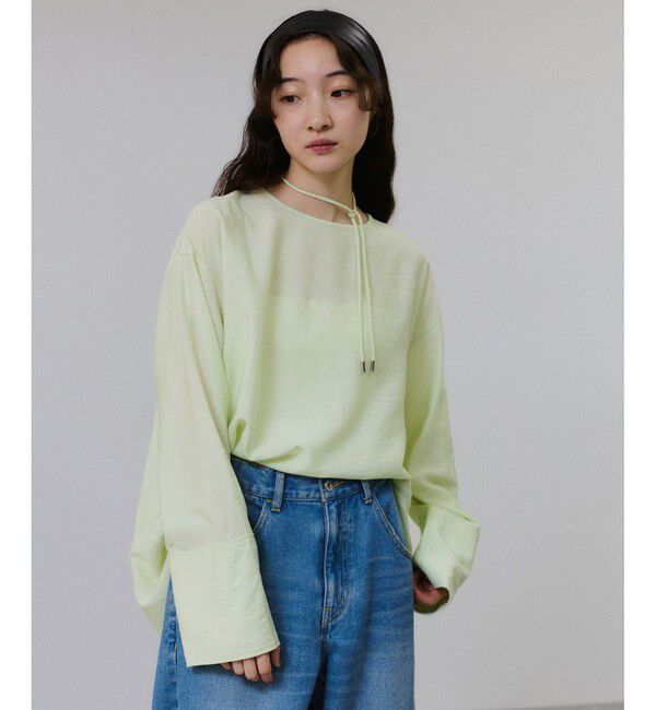 ADAM ET ROPE'「リネン2WAYブラウス」|シャツ・ブラウス|