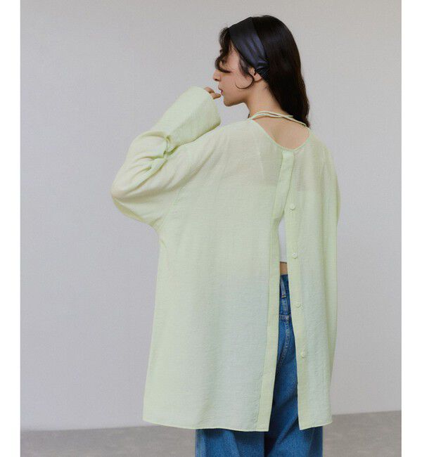 ADAM ET ROPE'「リネン2WAYブラウス」|シャツ・ブラウス|