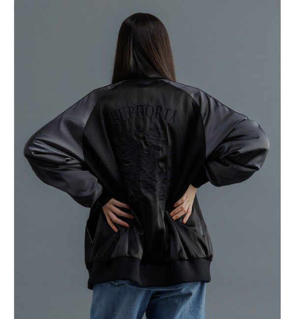 ADAM ET ROPE'「【WEB限定】スカジャン "EUPHORIA" 刺繍 ジャケット / ジップブルゾン / ロングシーズン着用可」|その他|