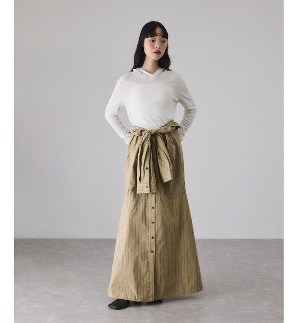 ADAM ET ROPE'「フレアーシャツワンピース」|ワンピース|