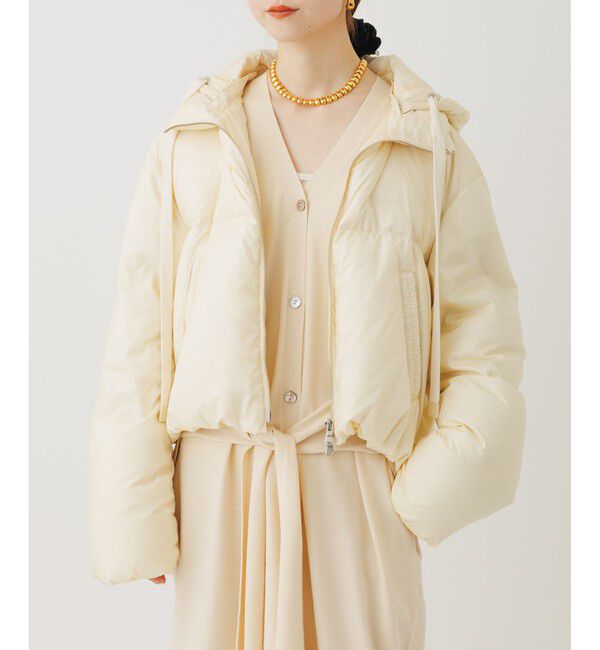 ADAM ET ROPE'「【サステナブル】2WAYフーディショートダウン/撥水」|ダウン|