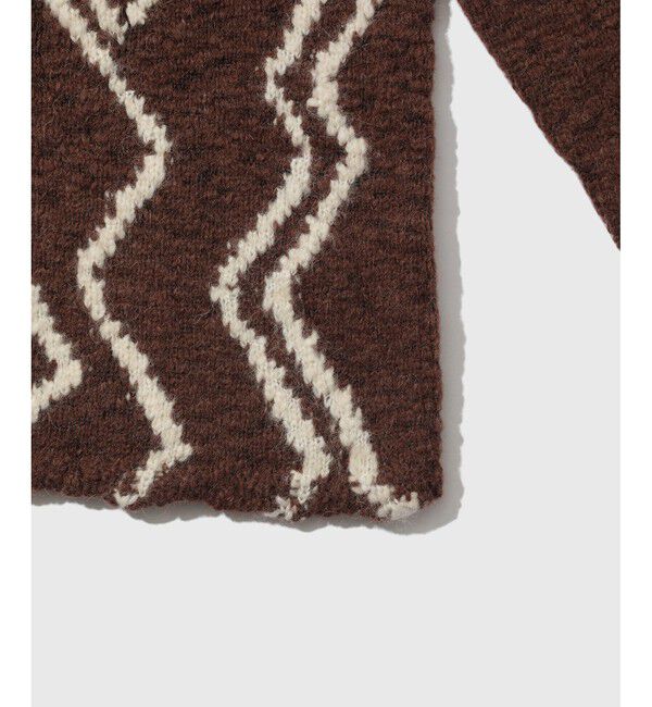 ADAM ET ROPE'「【CMMN SWDN/コモン スウェーデン】Rug artwork Cardigan」|カーディガン|