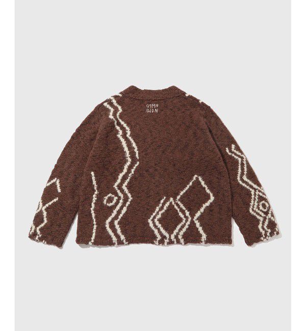 ADAM ET ROPE'「【CMMN SWDN/コモン スウェーデン】Rug artwork Cardigan」|カーディガン|