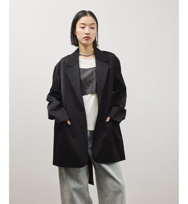 ADAM ET ROPE'「シルキーリラックスジャケット」|テーラードジャケット|