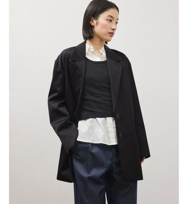 ADAM ET ROPE'「シルキーリラックスジャケット」|テーラードジャケット|