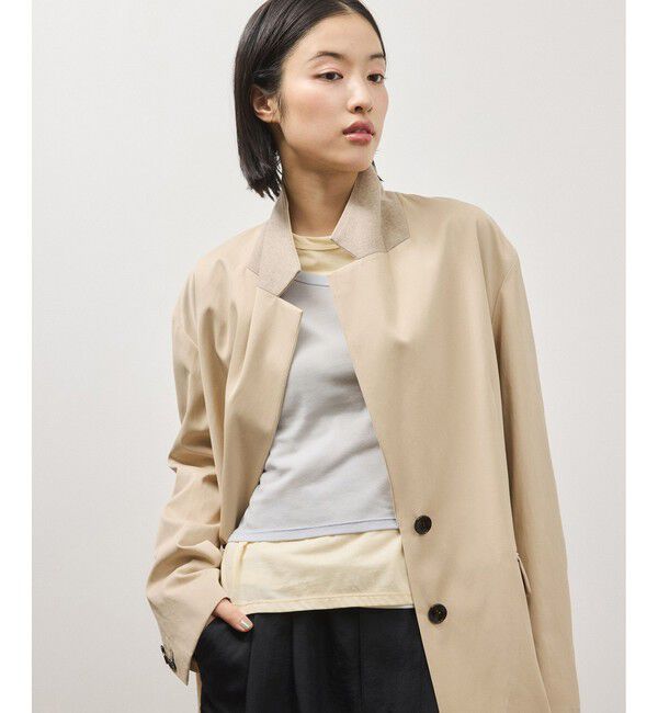 ADAM ET ROPE'「シルキーリラックスジャケット」|テーラードジャケット|