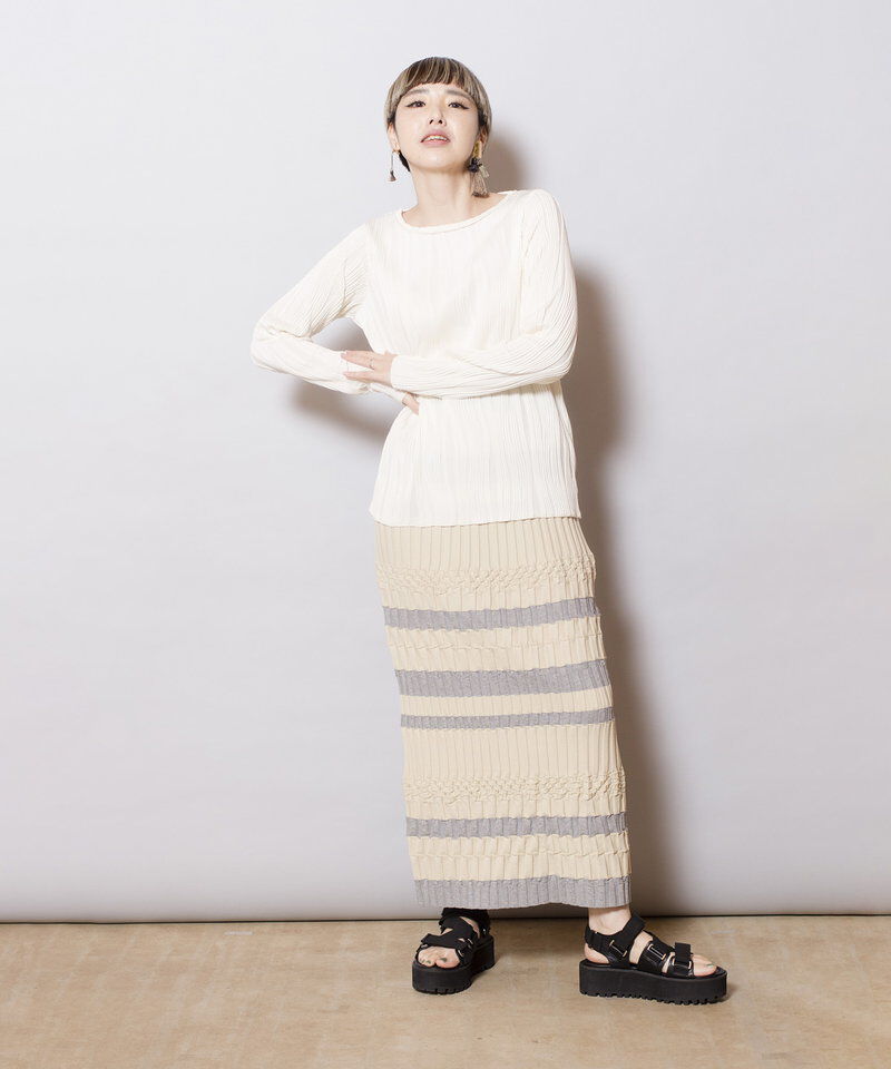  「ピンタックTシャツ」|Tシャツ・カットソー|