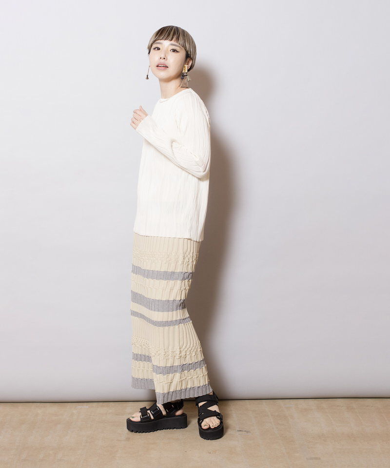  「ピンタックTシャツ」|Tシャツ・カットソー|