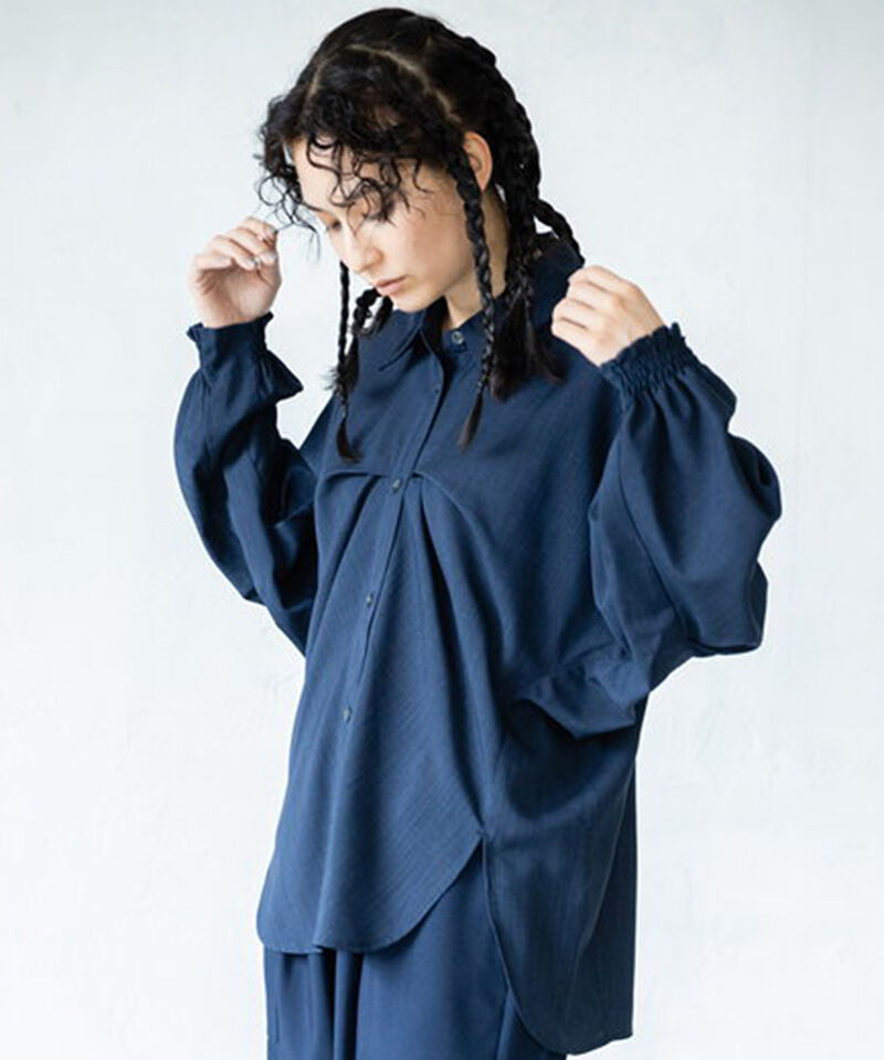  「ドルマンタックシャツ」|シャツ・ブラウス|NAVY