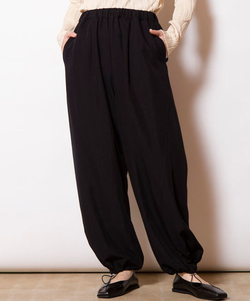  「ドロストヘムサイドタックパンツ」|その他|BLACK