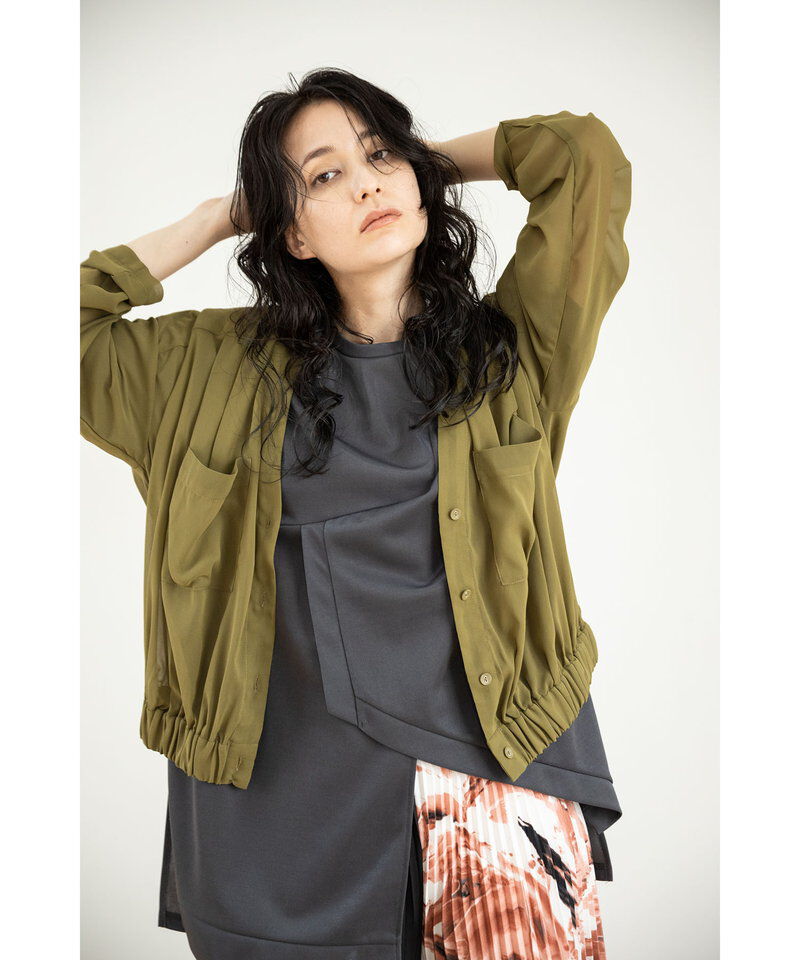  「シフォンギャザーブルゾン」|ブルゾン・スタジャン|