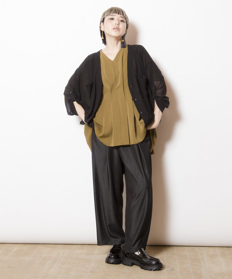  「シフォンギャザーブルゾン」|ブルゾン・スタジャン|