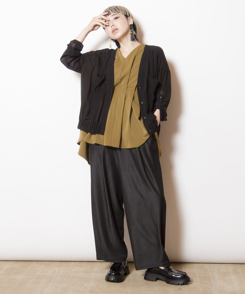  「シフォンギャザーブルゾン」|ブルゾン・スタジャン|