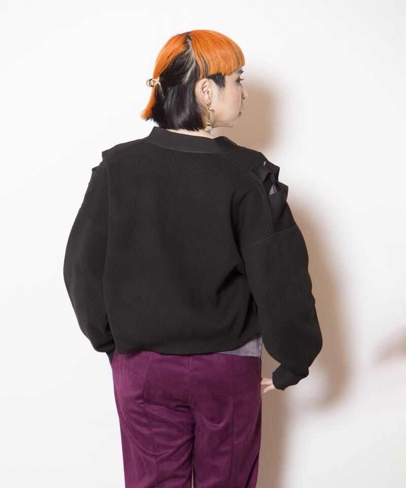  「編込ニットカーディガン」|カーディガン|