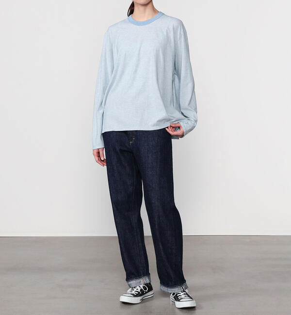  「MEYAME | オーガニックコットン ボーダー長袖Tシャツ WOMEN」|Tシャツ・カットソー|