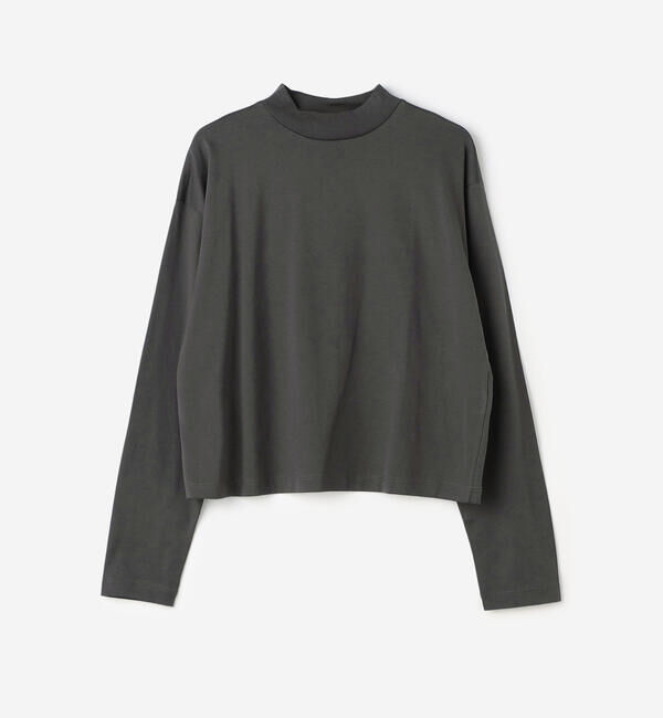 handvaerk「handvaerk | 60/2 ハイネック長袖Tシャツ WOMEN」|Tシャツ・カットソー|DKGREY