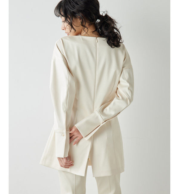  「ストレッチサテンブラウス」|シャツ・ブラウス|