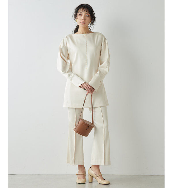  「ストレッチサテンブラウス」|シャツ・ブラウス|