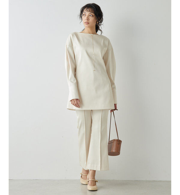  「ストレッチサテンブラウス」|シャツ・ブラウス|