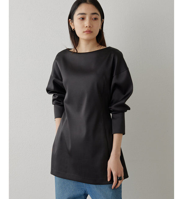  「ストレッチサテンブラウス」|シャツ・ブラウス|