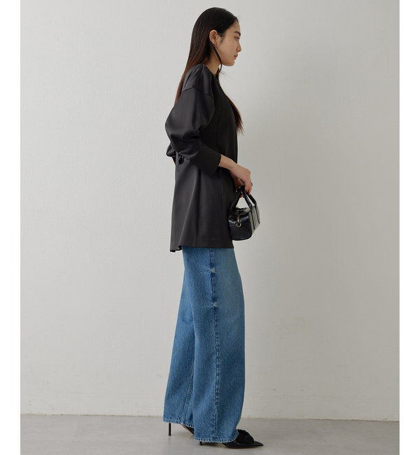  「ストレッチサテンブラウス」|シャツ・ブラウス|