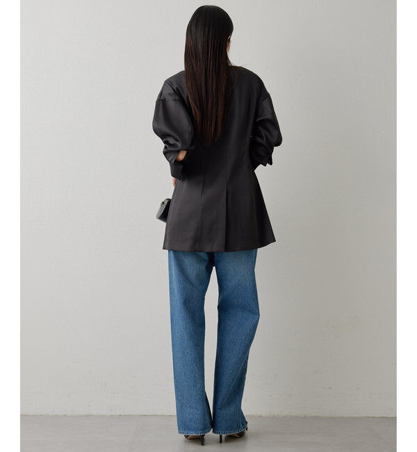  「ストレッチサテンブラウス」|シャツ・ブラウス|