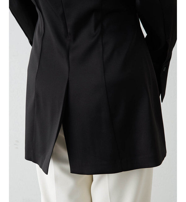  「ストレッチサテンブラウス」|シャツ・ブラウス|